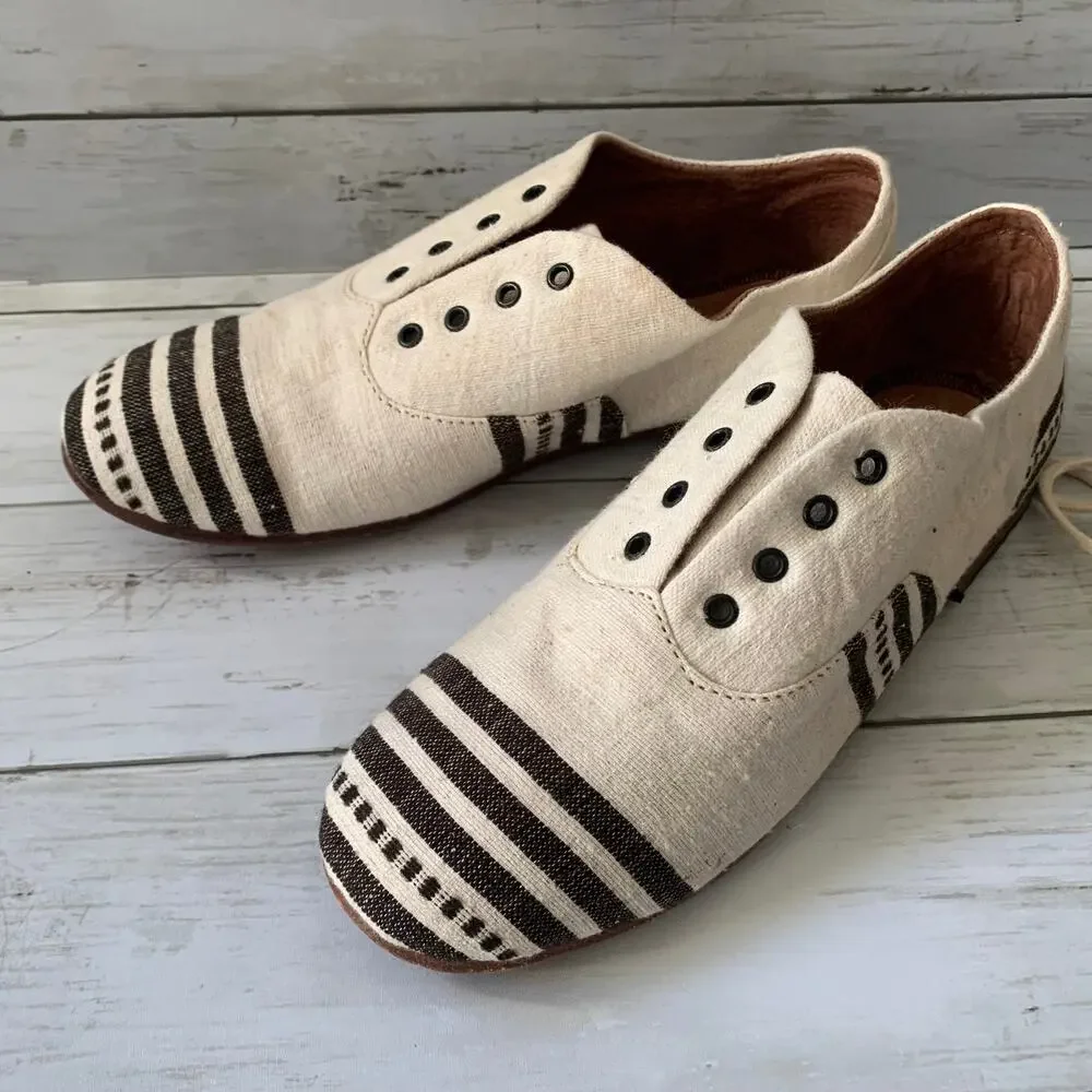 Osborn for Lem Lem Casual Lace Up Shoes in‎ Cream/Black